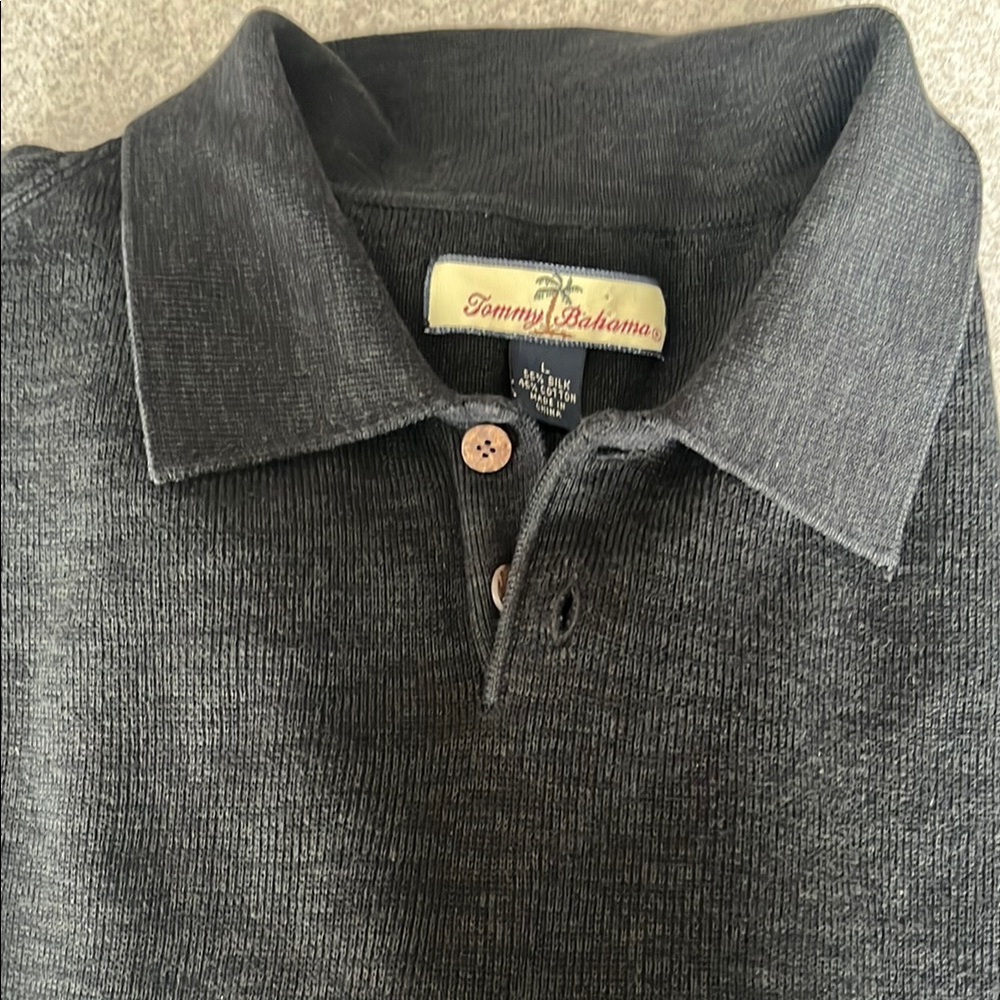 Tommy Bahama Gray Men's Sweater size L silk/cotton blend